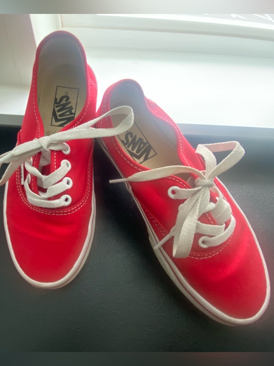 Vans Shoes - Red & White Vans